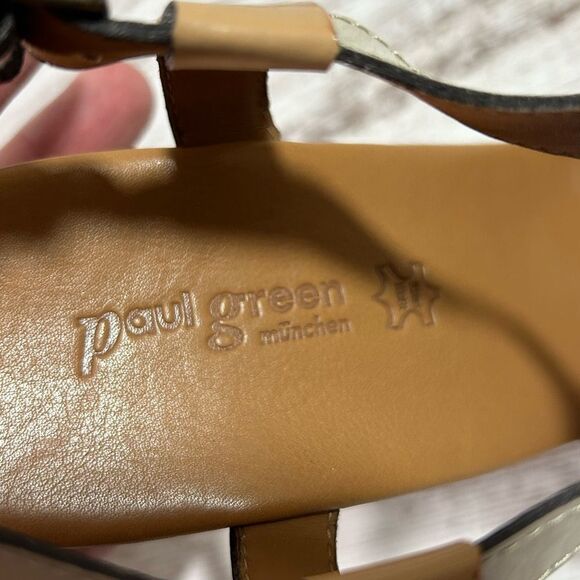 Women’s Paul Green Phoenix wedge heel sandals red strap leather size 6 - Picture 4 of 9